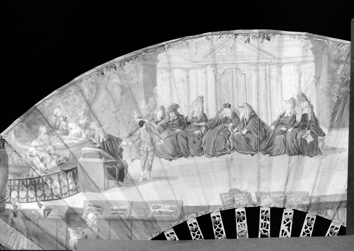 Fan, Paper, ivory, French