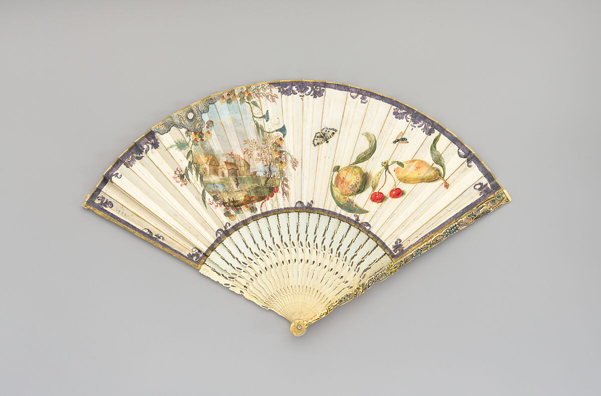Fan, Paper and ivory, Dutch
