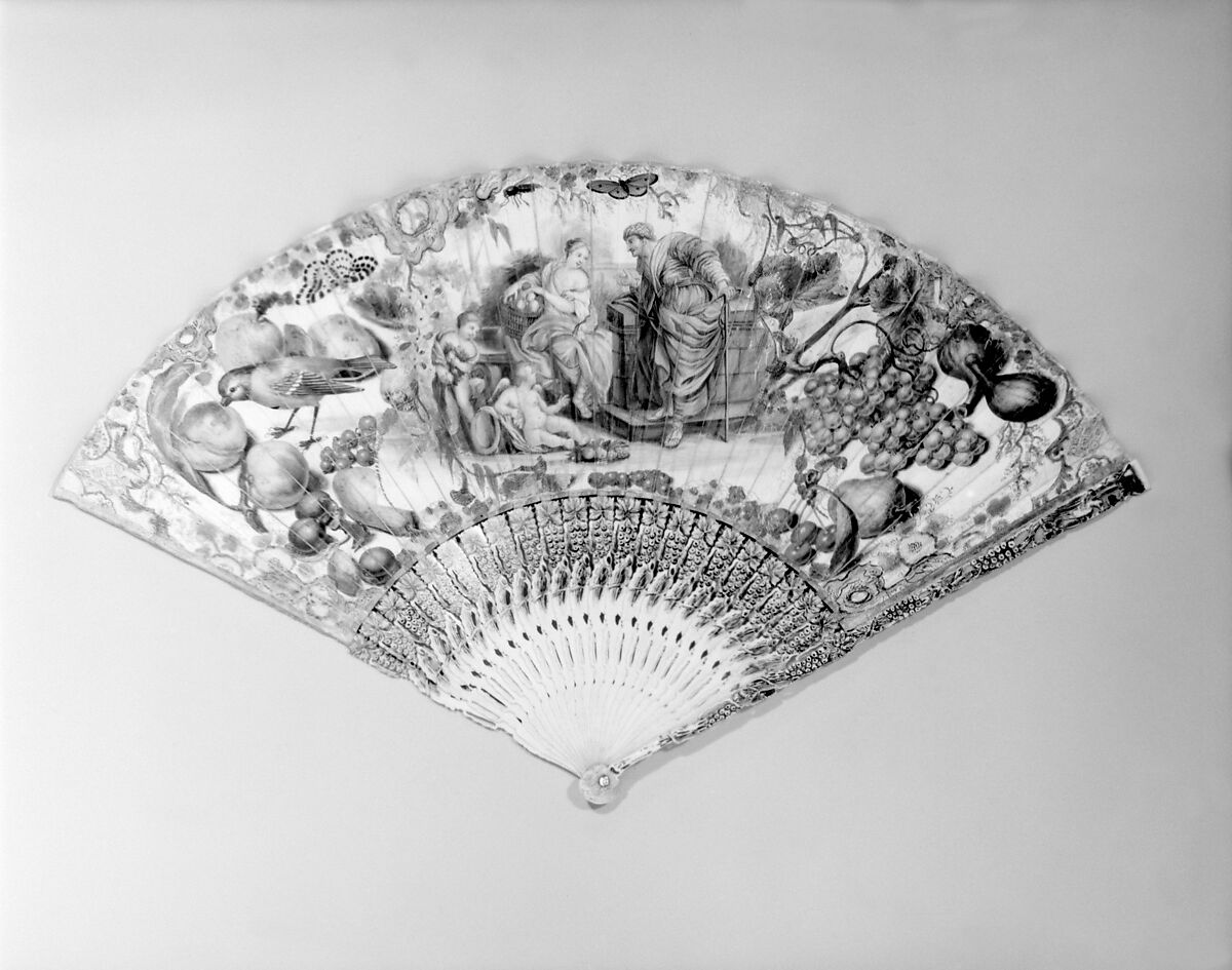 Fan, Paper and ivory, Dutch 