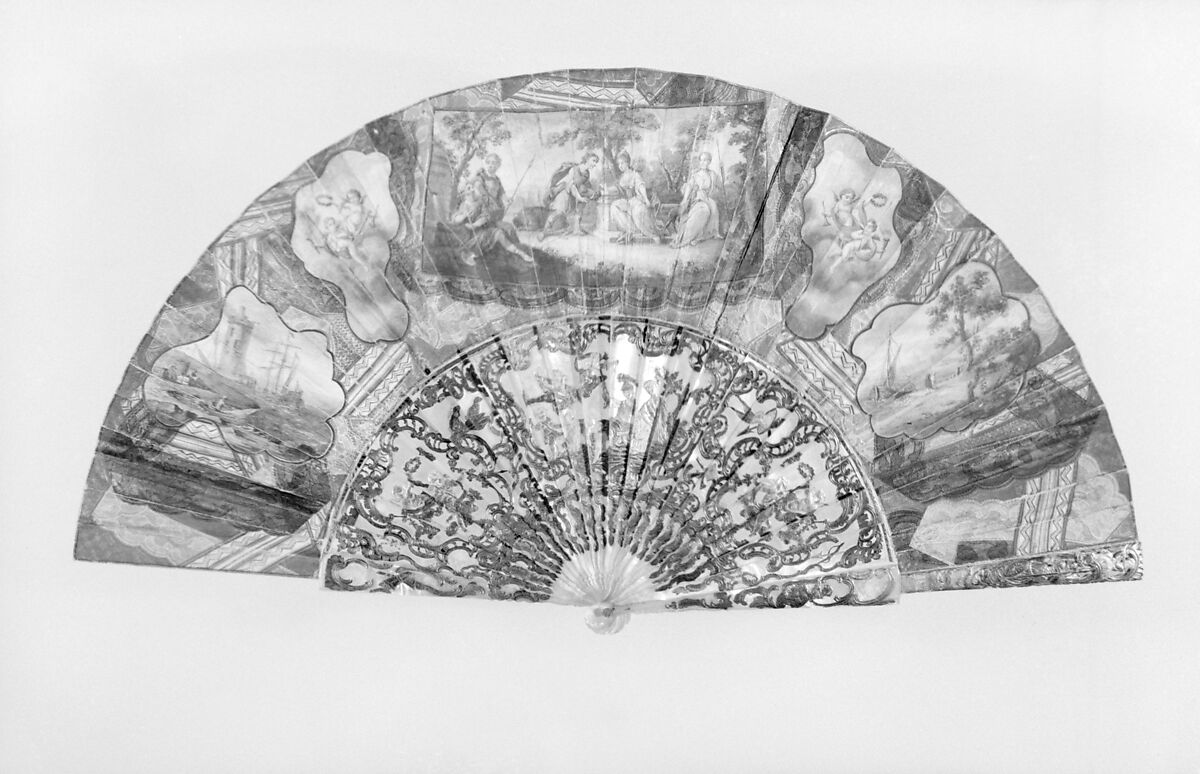 Fan, Paper, mother-of-pearl, French 