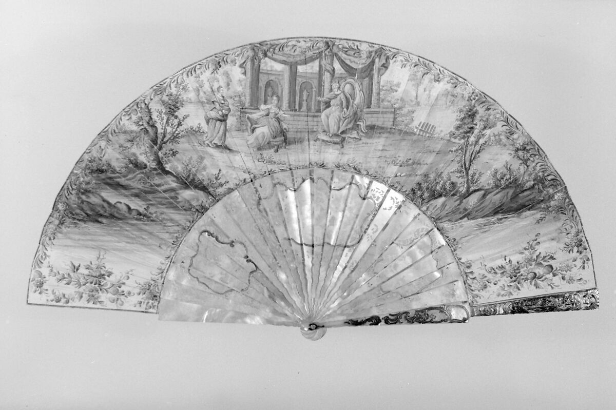 Fan, Paper, mother-of-pearl, French