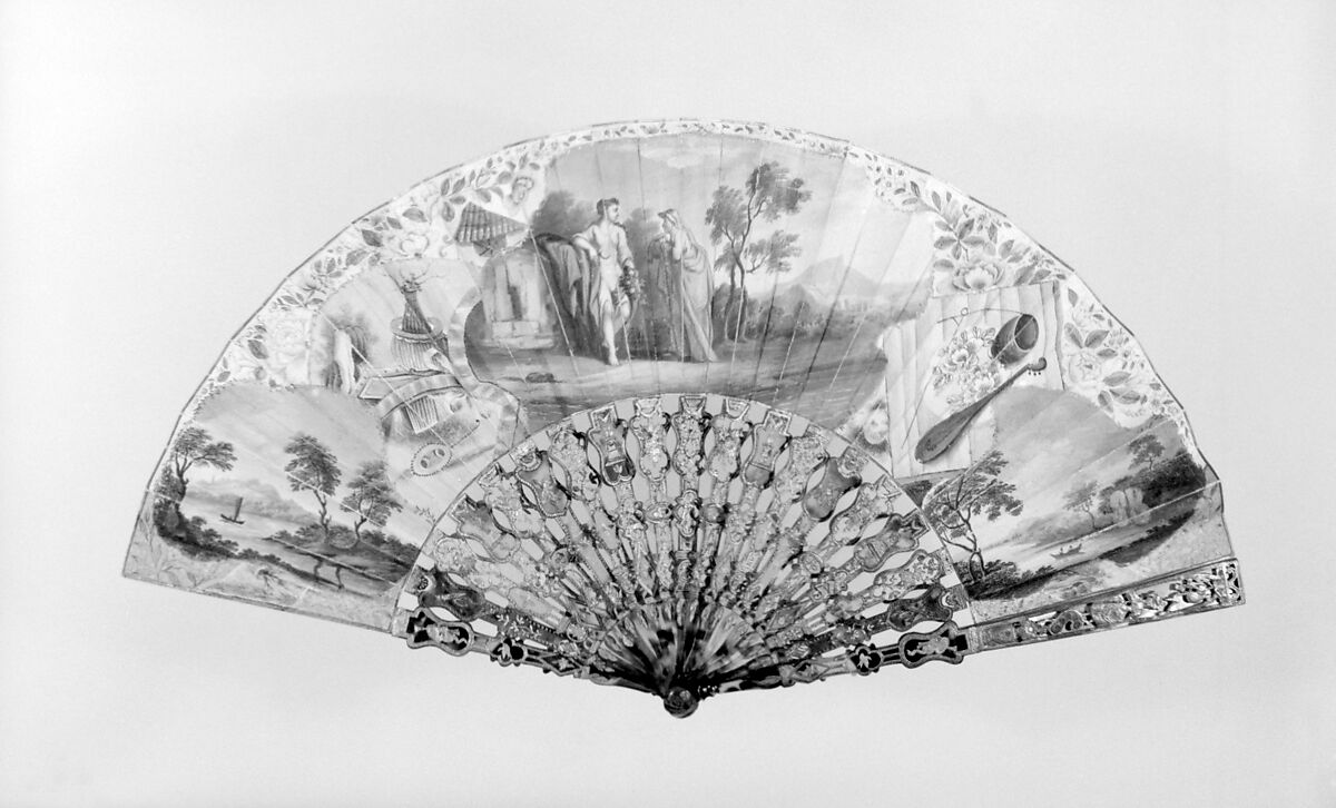 Fan, Paper and tortoiseshell, Dutch 