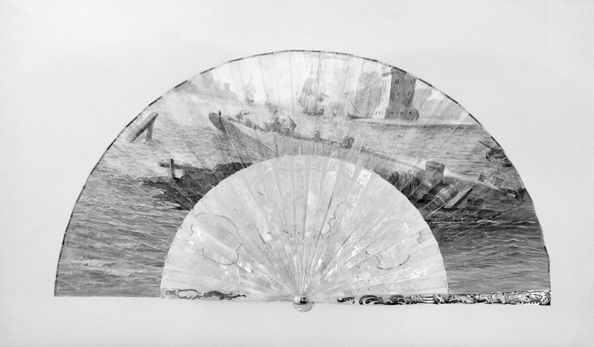 Fan, Paper, mother-of-pearl, French