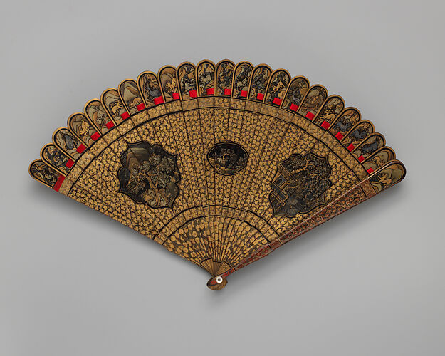 Brisé Fan, with representations of Chinese landscapes