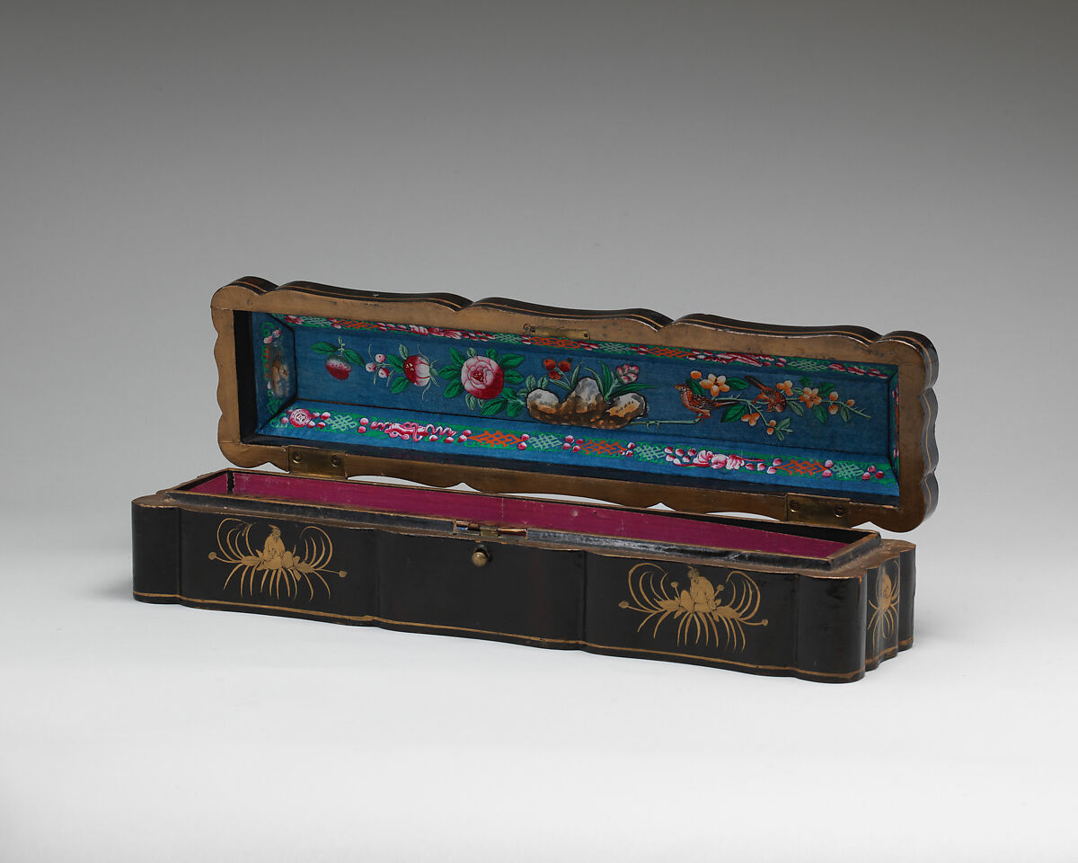 Fan box, Wood, Chinese