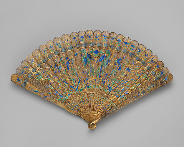 Brisé Fan, with representations of birds on branches