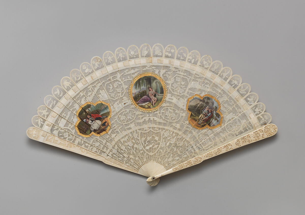 The Choice of Love, ca. 1790-1800 Folded fan, the silk …