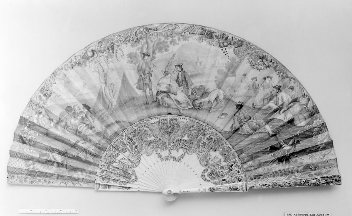 Fan, Kid, ivory, French 