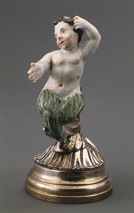 Child (one of six), Doccia Porcelain Manufactory (Italian, 1737–1896), Hard-paste porcelain, silver, Italian, Florence 