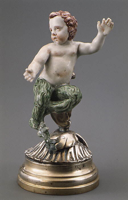 Child (one of six), Doccia Porcelain Manufactory (Italian, 1737–1896), Hard-paste porcelain, silver, Italian, Florence 
