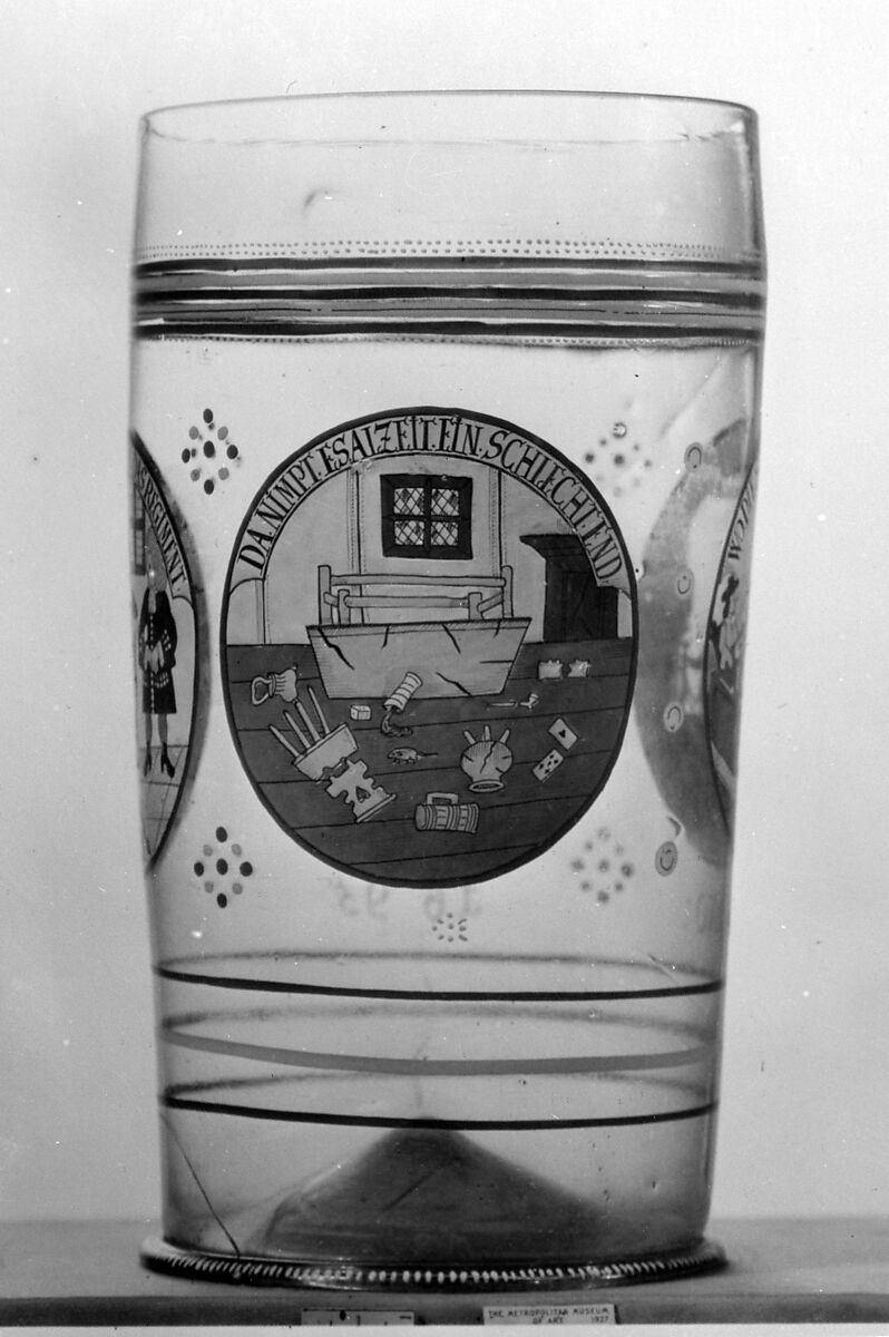 Beaker (Humpen), Glass, German, probably Franconia 