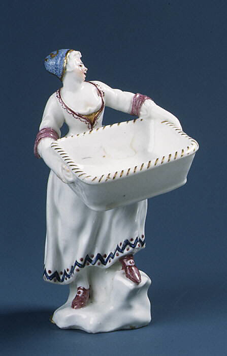 Sweetmeat vendor (one of a pair), Capodimonte Porcelain Manufactory (Italian, 1740/43–1759), Soft-paste porcelain, Italian, Naples 