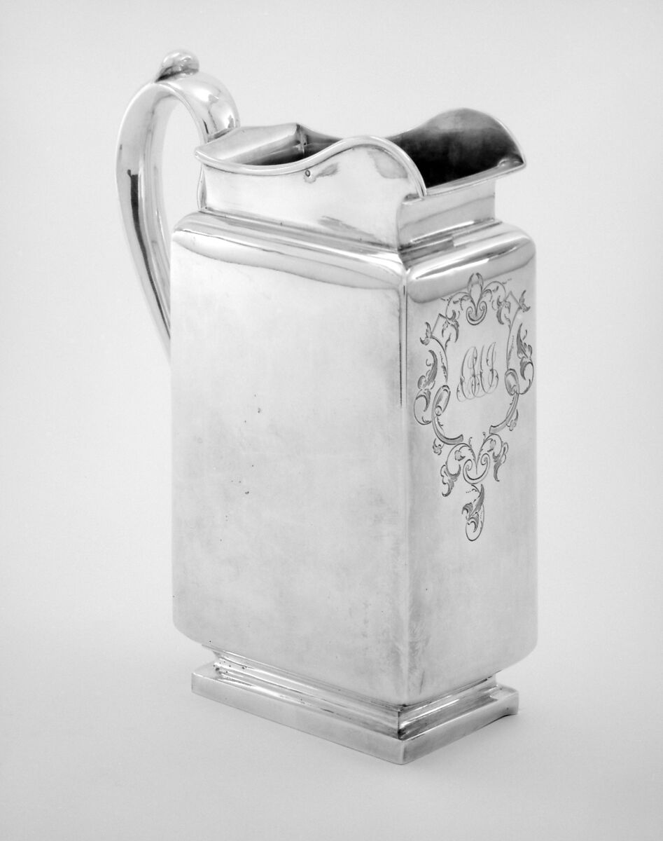 Pitcher with handle (part of a set), Anders Lång (master 1843–51), Silver, Russian, St. Petersburg 