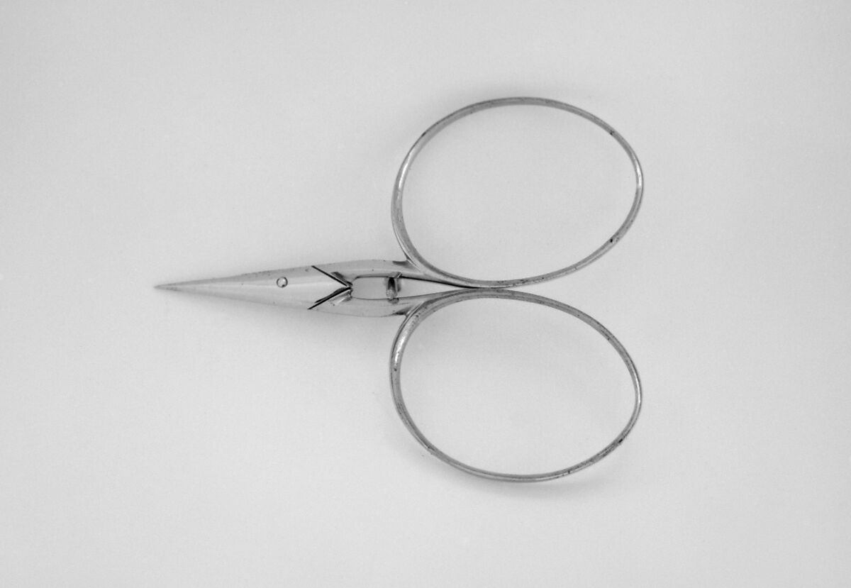 Nose or mustache scissors (part of a set), Steel, Russian 