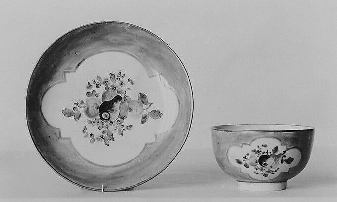 Cup and saucer, Le Nove Porcelain Manufactory, Soft-paste porcelain, Italian, Nove 