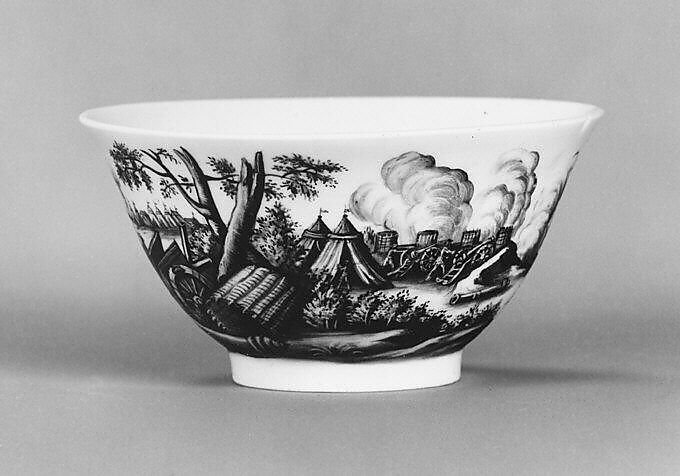 Teabowl and saucer, Meissen Manufactory (German, 1710–present), Hard-paste porcelain, German, Meissen posiblywith German, Breslau (Wrocław) decoration