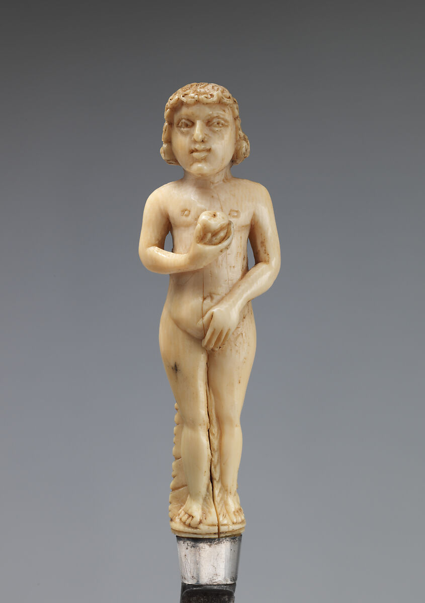 Wedding knife, fork and sheath, Ephraim How (British, 1652–1720), Ivory, steel, silver, aggregate inlay, British or Dutch