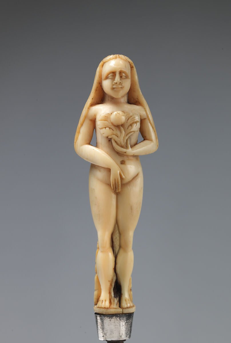 Wedding knife, fork and sheath, Ephraim How (British, 1652–1720), Ivory, steel, silver, aggregate inlay, British or Dutch