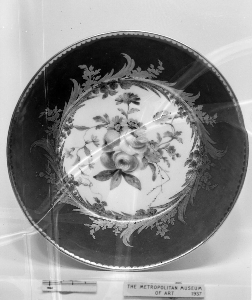 Saucer (one of nine) (part of a service), Sèvres Manufactory (French, 1740–present), Soft-paste porcelain, French, Sèvres 