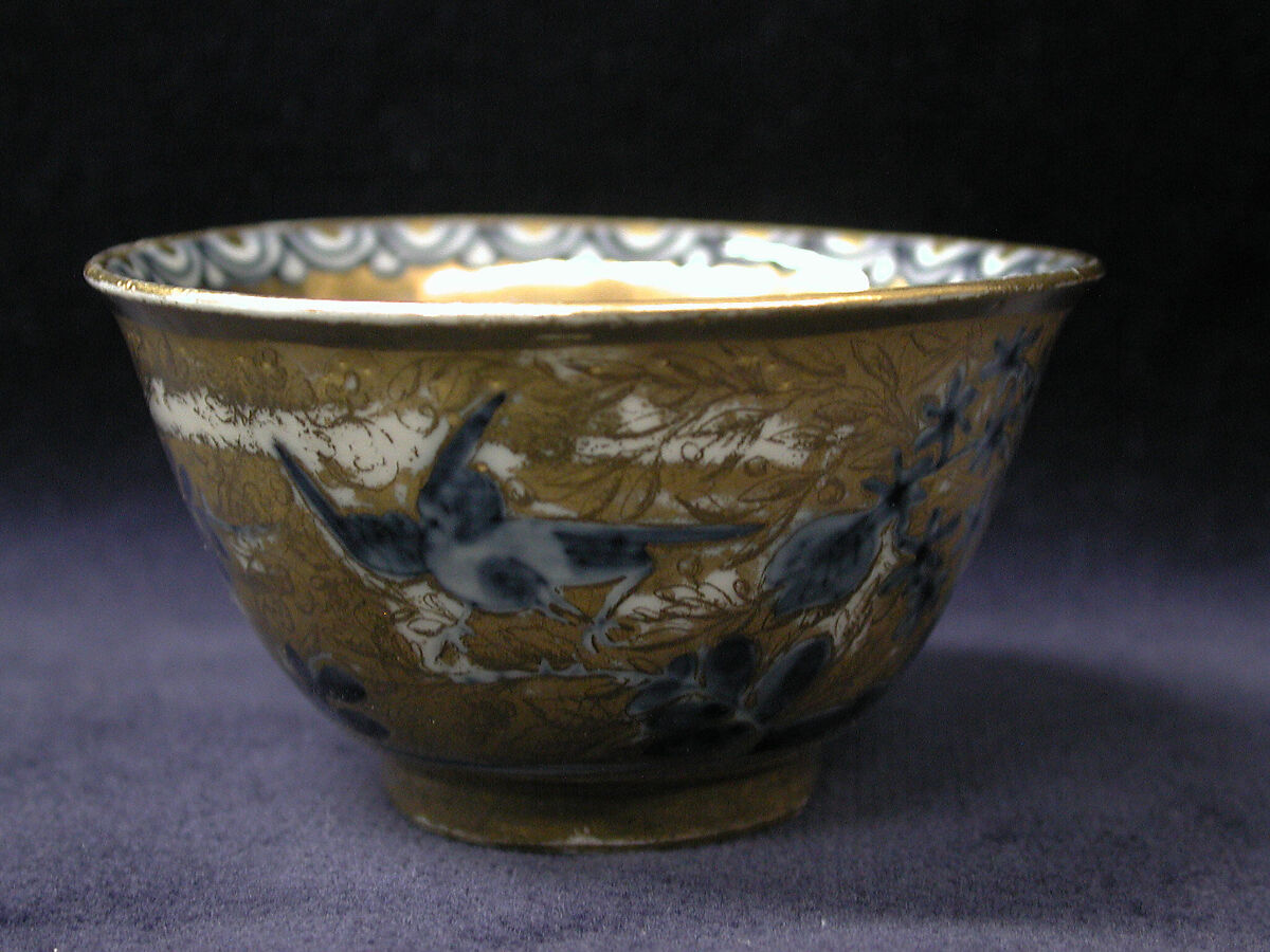 Teabowl and saucer, Hard-paste porcelain, German, Meissen 