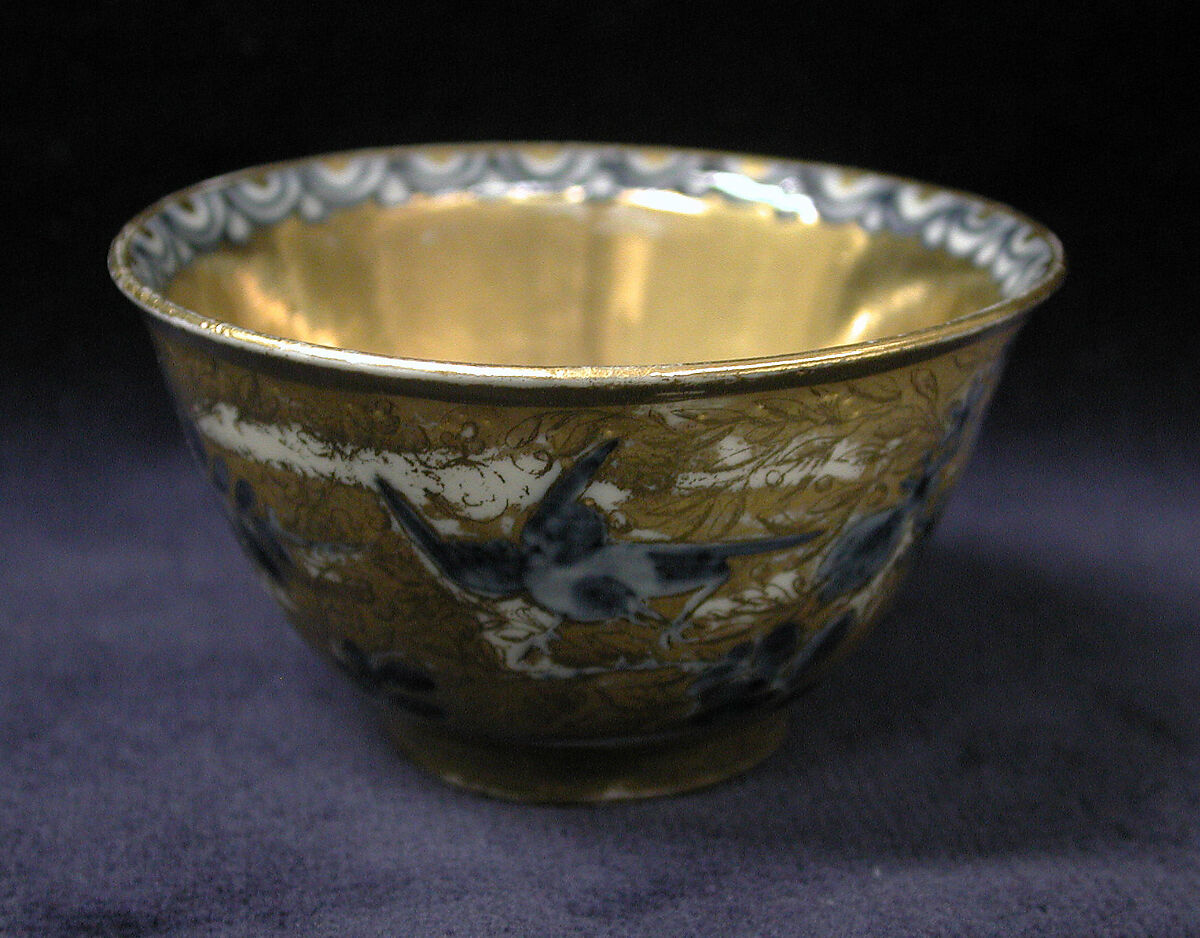 Teabowl and saucer, Hard-paste porcelain, German, Meissen