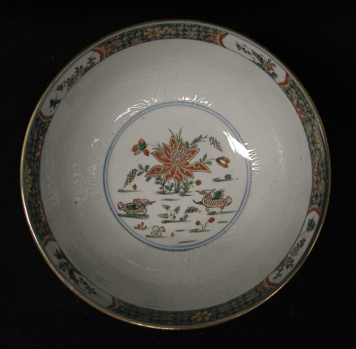 Bowl and dish, Hard-paste porcelain, Chinese, for European market