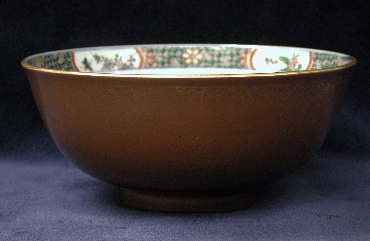 Bowl and dish, Hard-paste porcelain, Chinese, for European market