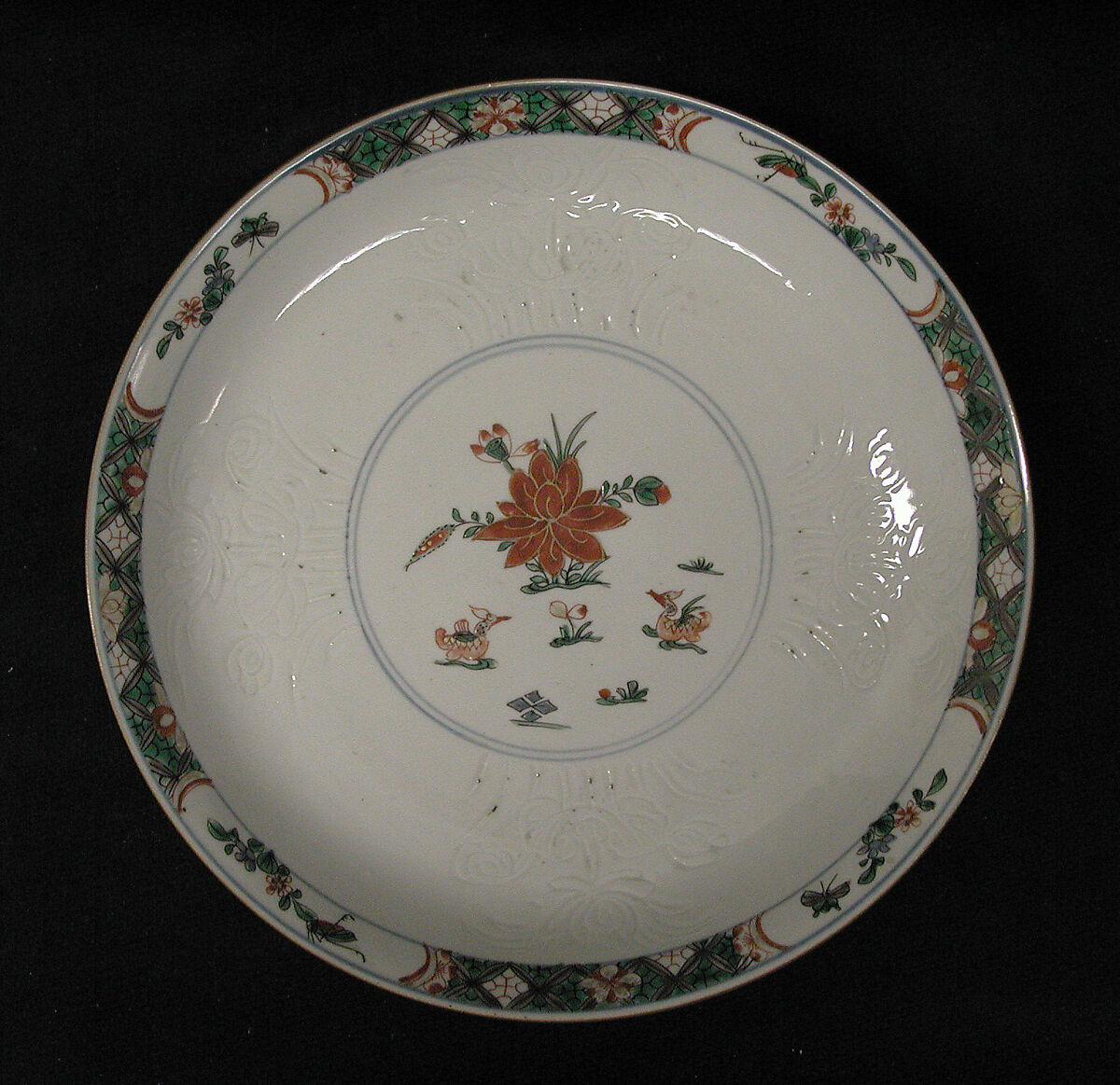 Bowl and dish, Hard-paste porcelain, Chinese, for European market