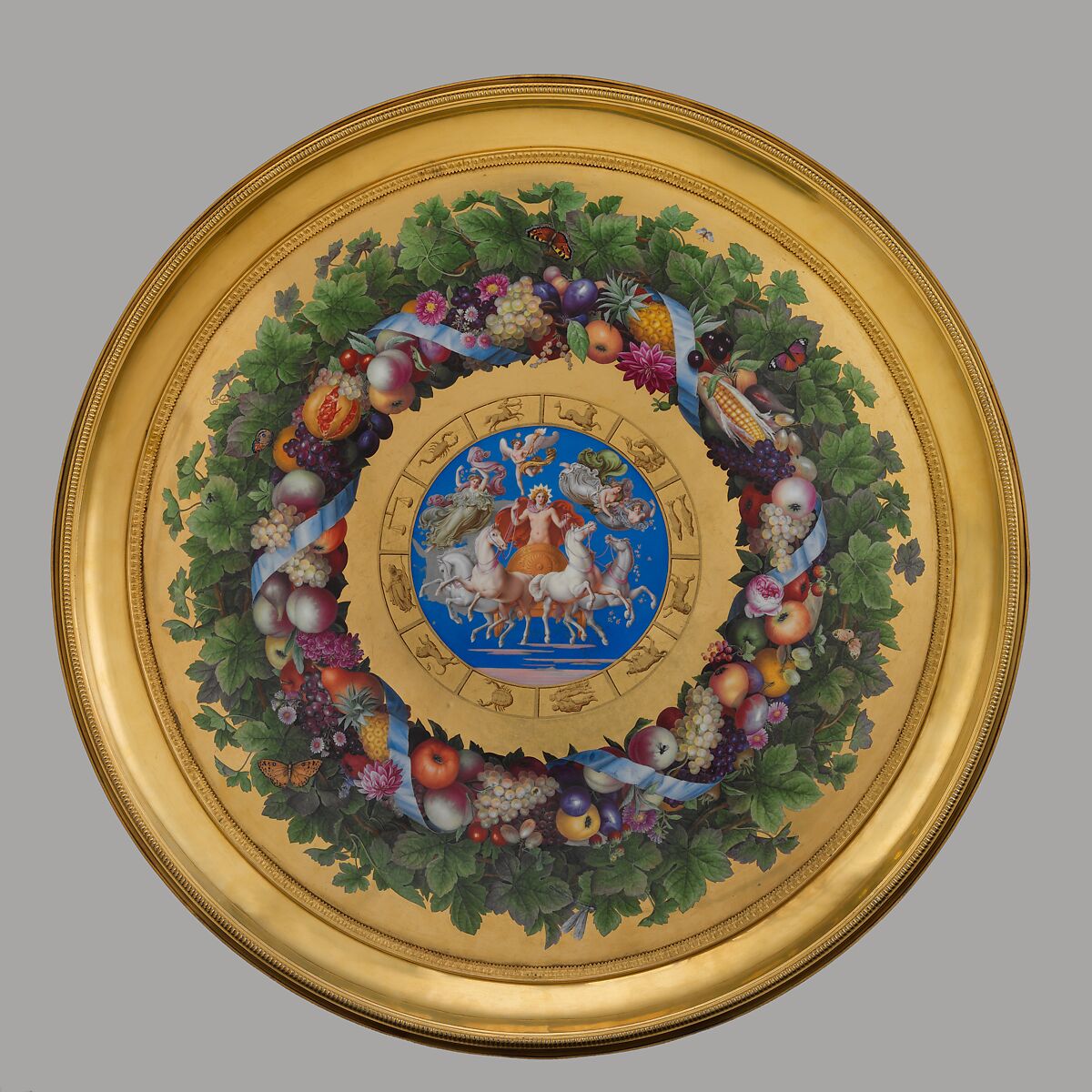 Table, Royal Porcelain Manufactory, Berlin (German, founded 1763), Hard-paste porcelain, gilded bronze, and yellow metal; iron and wood as support materials, German, Berlin