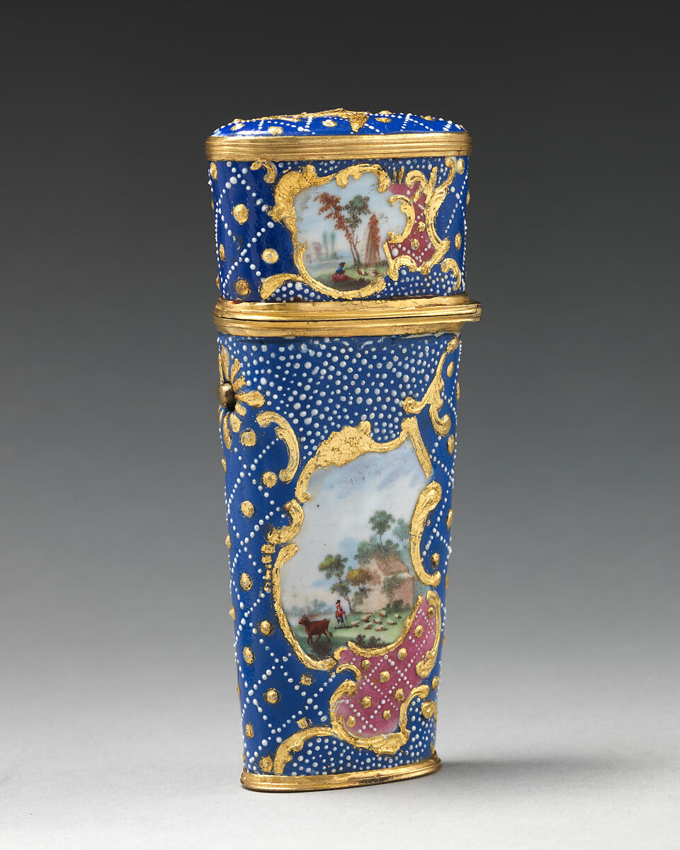 Étui, Enameled copper, British, South Staffordshire