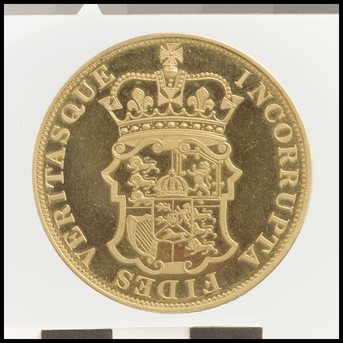 George III "Incorrupta" crown, William Wyon (British, Birmingham 1795–1851 Brighton), Gold, British, London