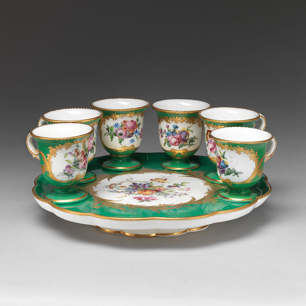 Tray (part of a service), Sèvres Manufactory (French, 1740–present), Hard-paste porcelain, French, Sèvres