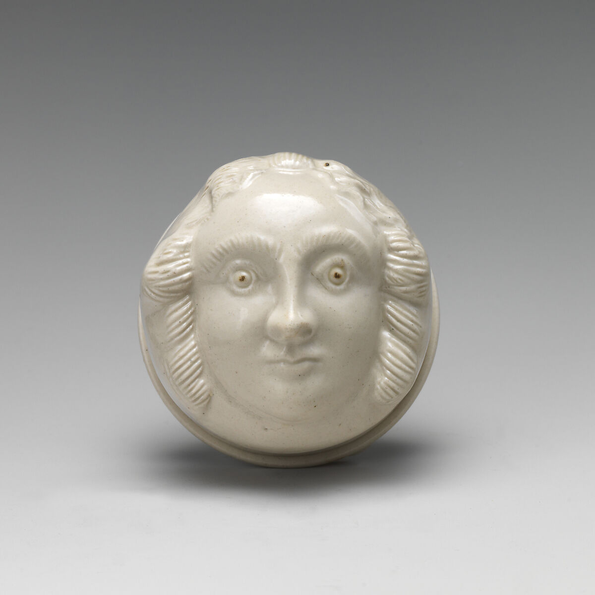 Box, Salt-glazed stoneware, British, Staffordshire