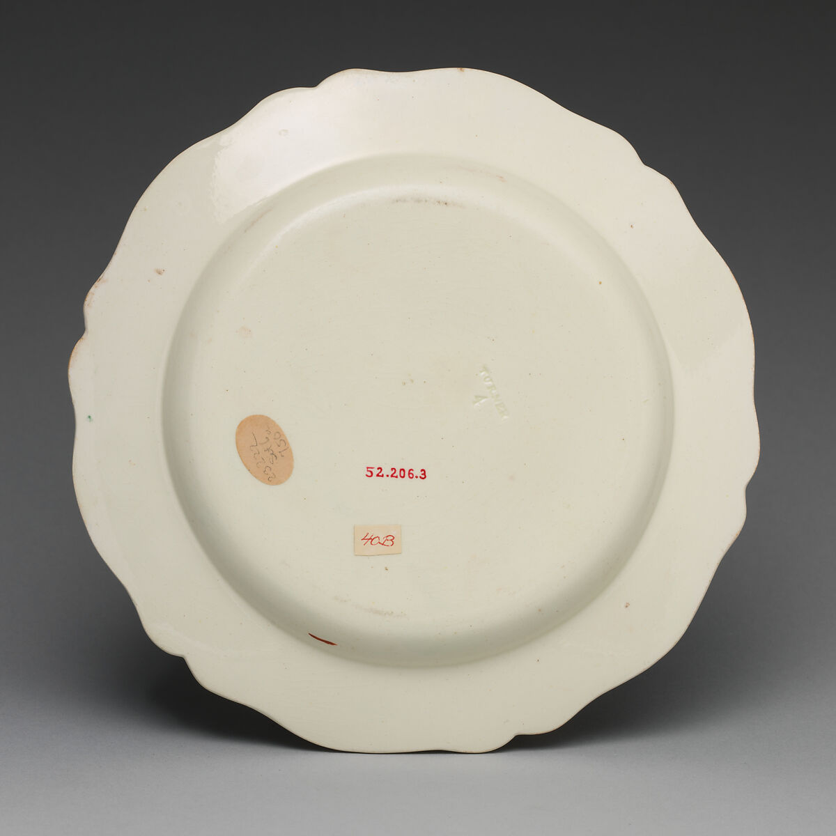 Plate (part of a set of six), John Turner (active 1762–86), Earthenware, British, Staffordshire