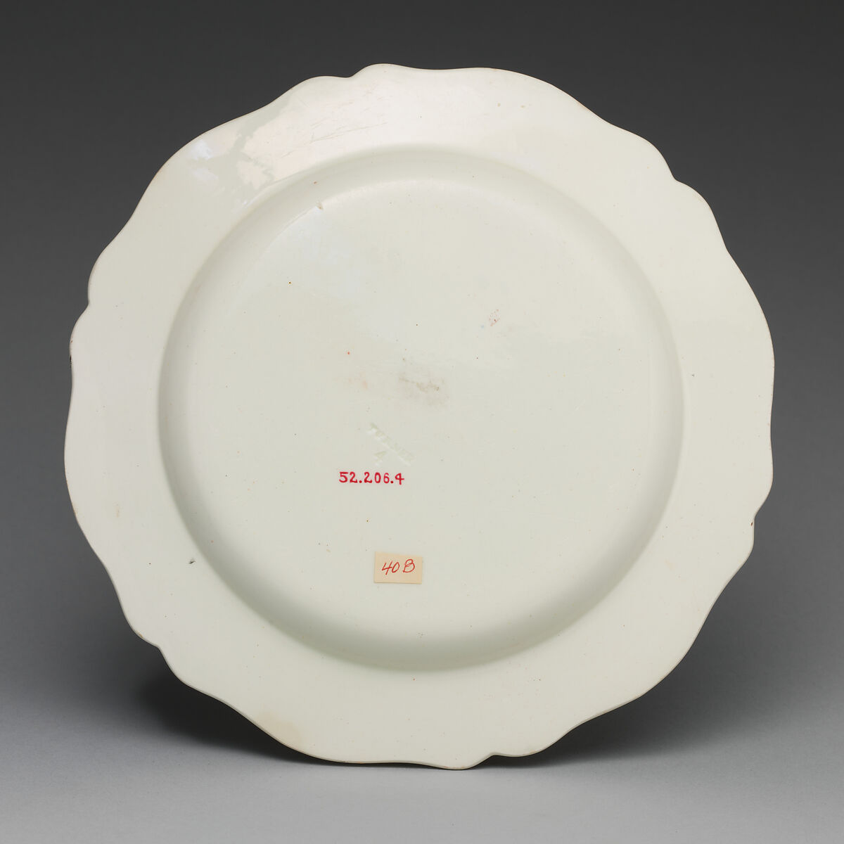 Plate (part of a set of six), John Turner (active 1762–86), Earthenware, British, Staffordshire