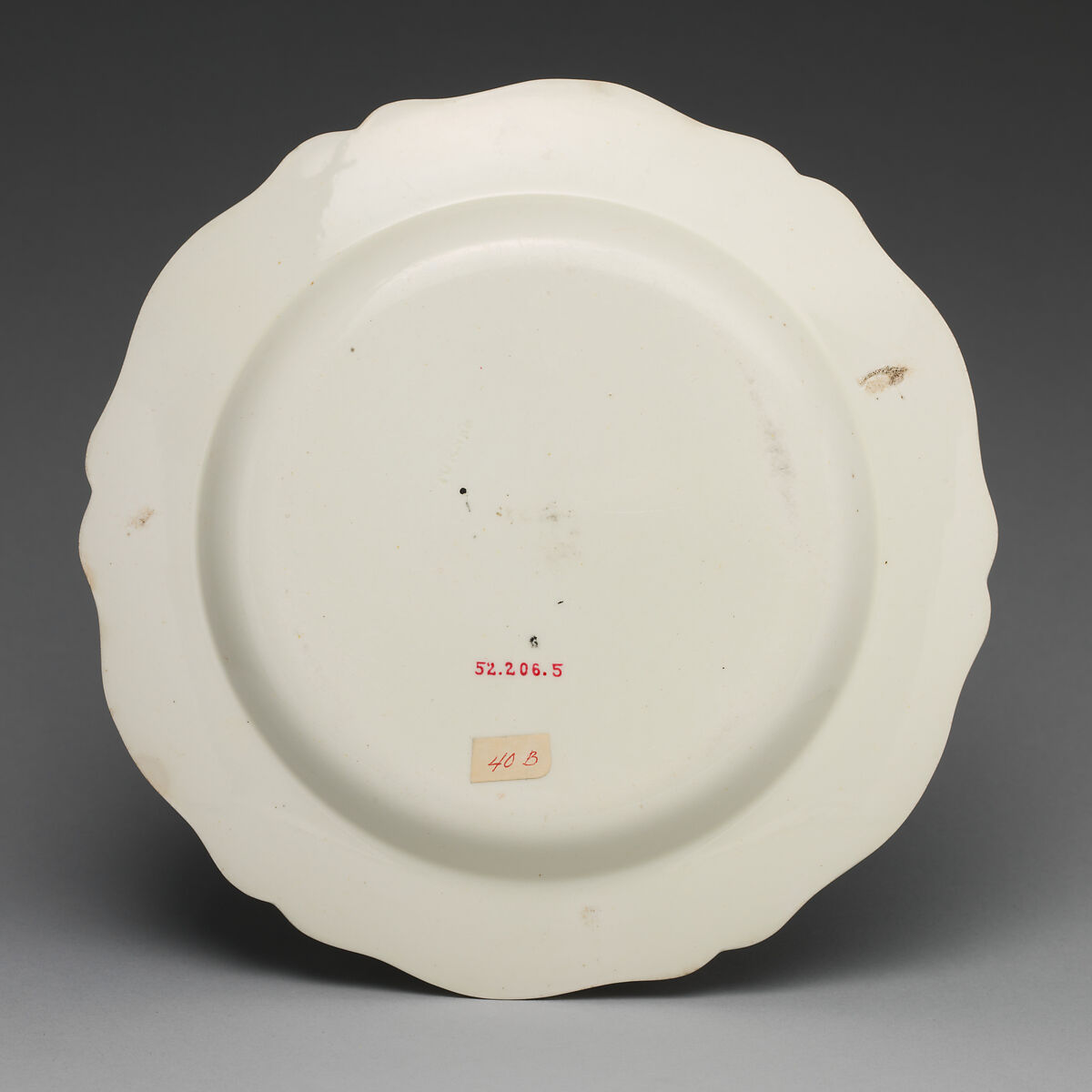 Plate (part of a set of six), John Turner (active 1762–86), Earthenware, British, Staffordshire