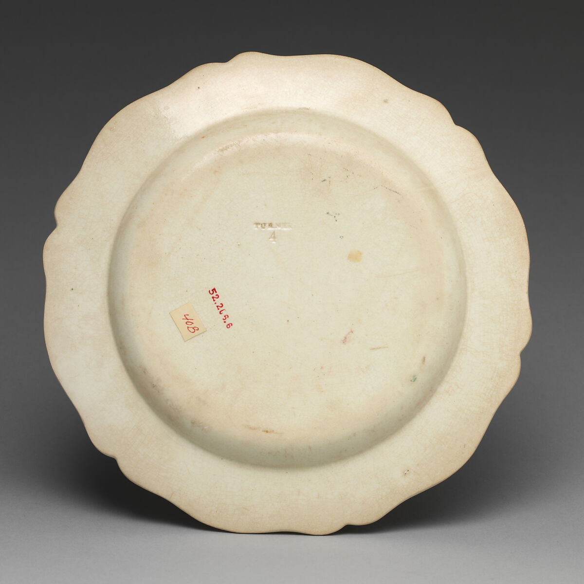 Plate (part of a set of six), John Turner (active 1762–86), Earthenware, British, Staffordshire