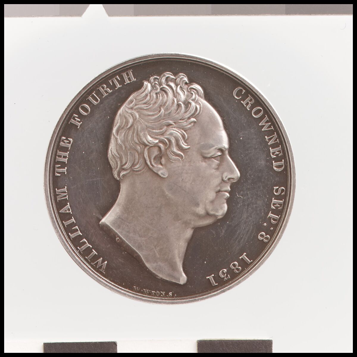 Coronation of William IV, Medalist: William Wyon (British, Birmingham 1795–1851 Brighton), Silver, British 