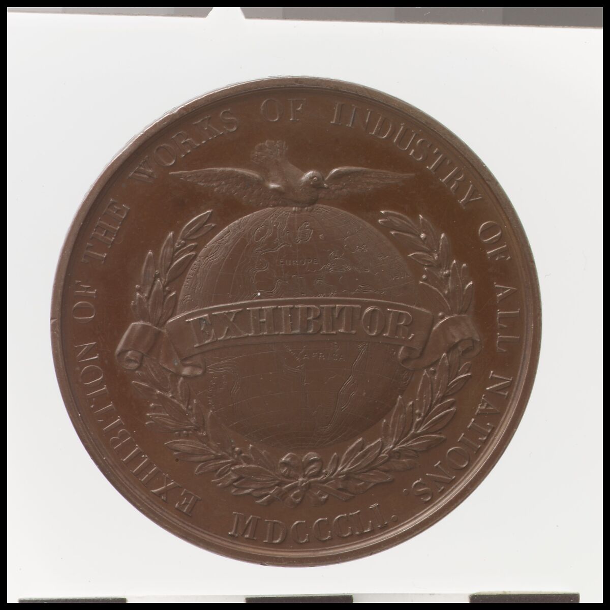 Prince Albert, President of the Royal Commission for the Great Exhibition, Medalist: William Wyon (British, Birmingham 1795–1851 Brighton), Bronze, British