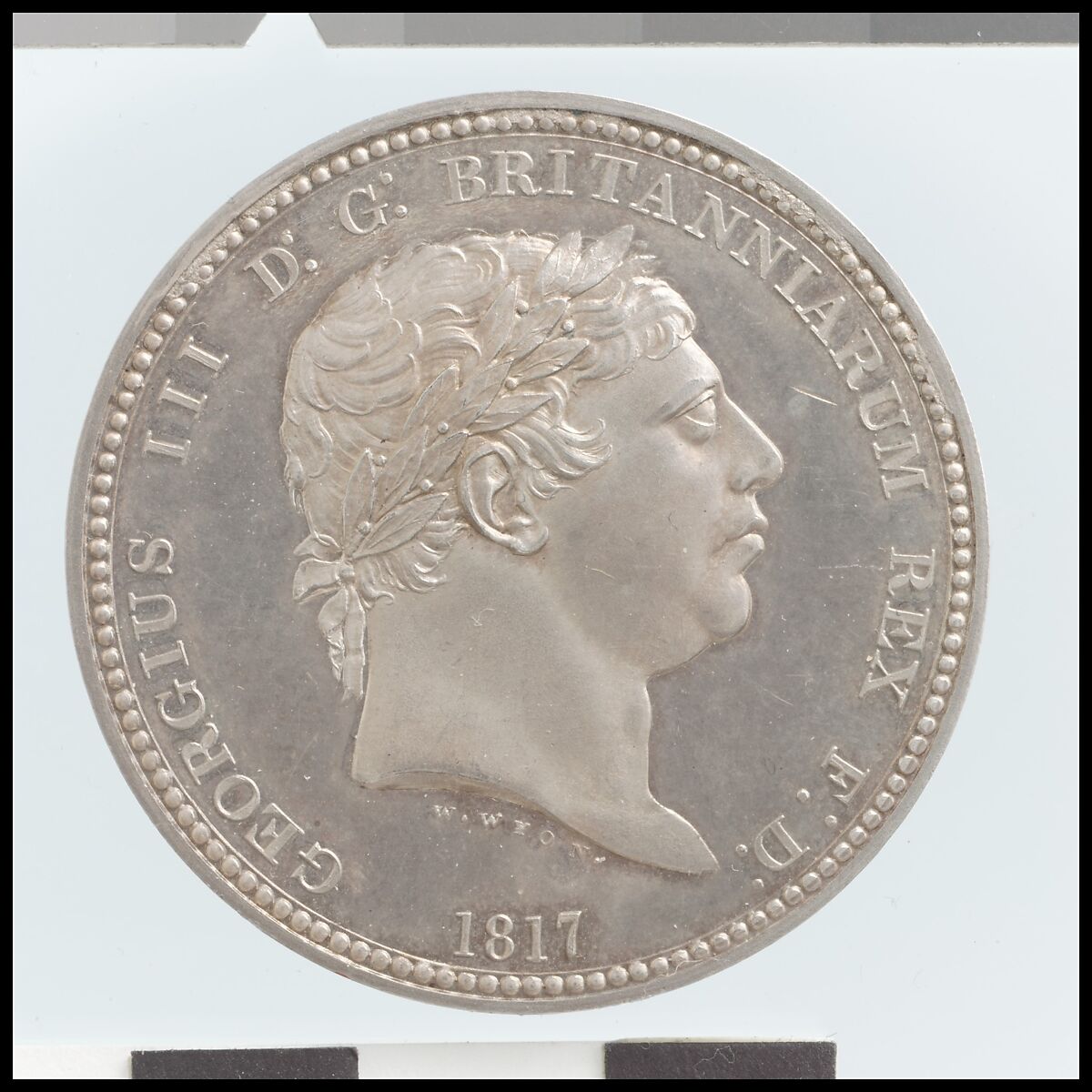 "Three Graces" crown, William Wyon (British, Birmingham 1795–1851 Brighton), Silver, British 