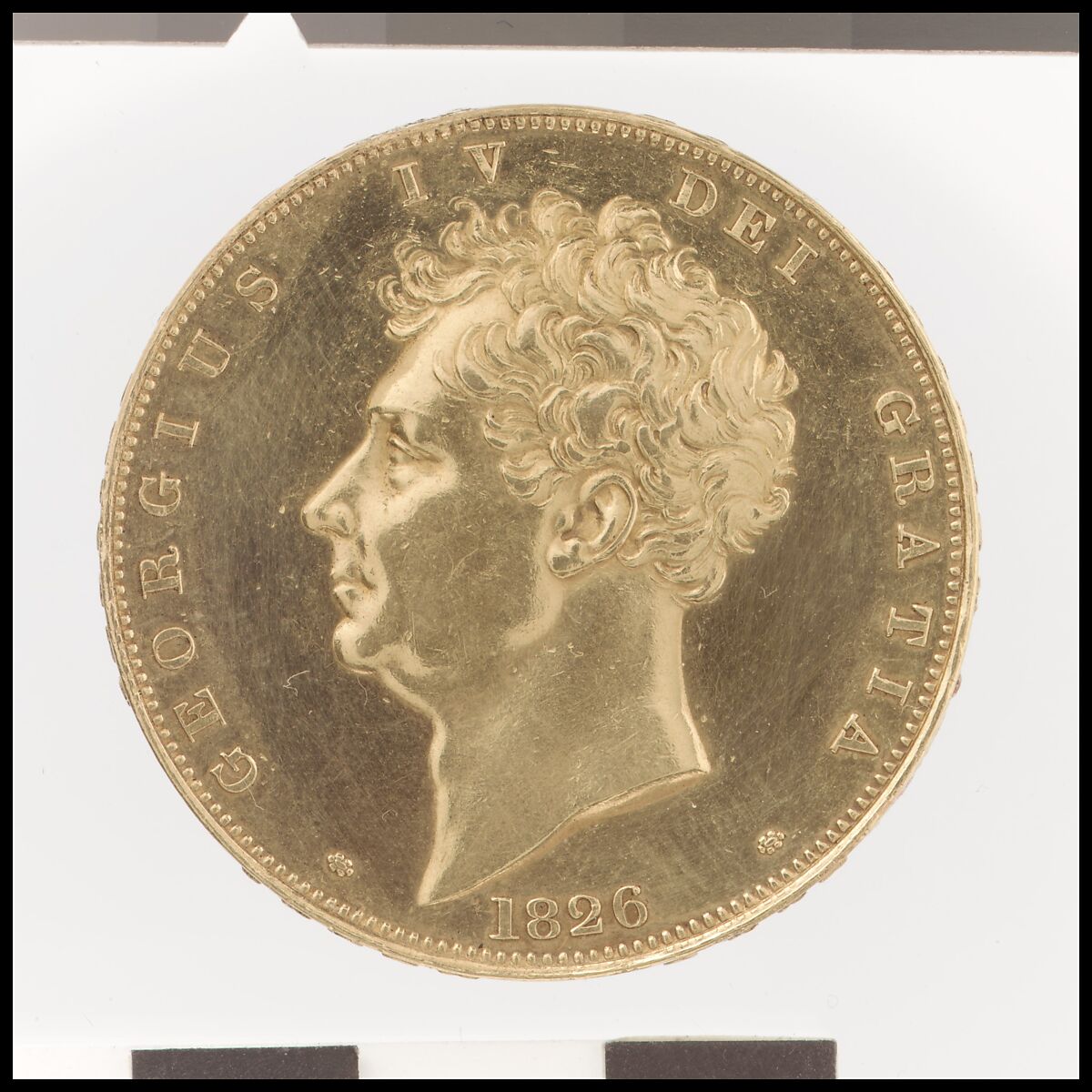 George IV crown, William Wyon (British, Birmingham 1795–1851 Brighton), Gold, British 