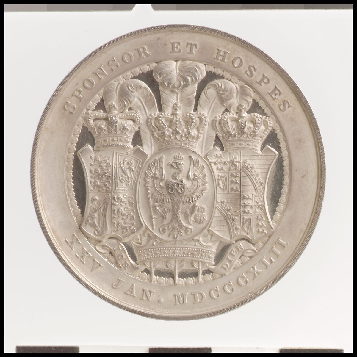 Friedrich Wilhelm IV's Visit to London, Medalist: Benjamin Wyon (British, London 1802–1858 London), Silver, British