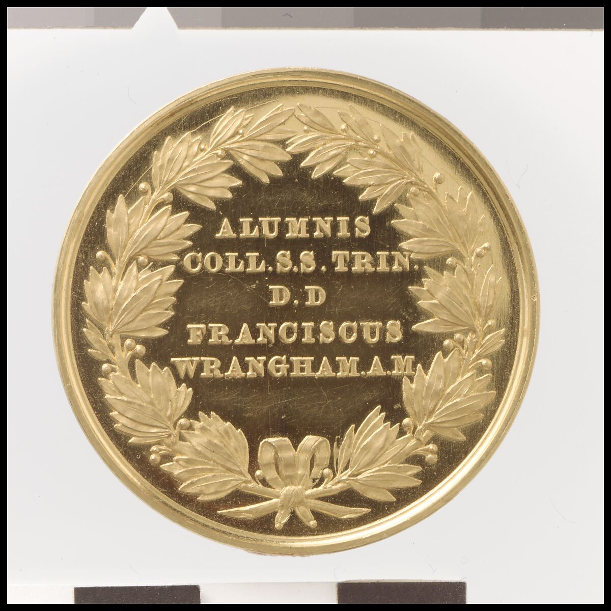 Wrangham Medal for Cambridge University, Medalist: William Wyon (British, Birmingham 1795–1851 Brighton), Gold, British