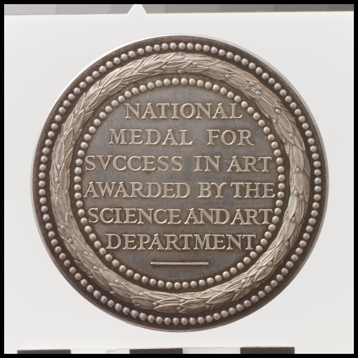 Victoria South Kensington Museum Medal, Medalist: William Wyon (British, Birmingham 1795–1851 Brighton), Silver, British
