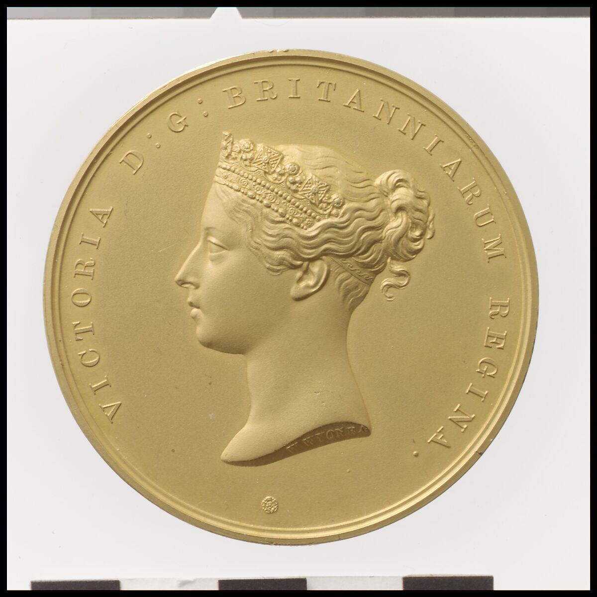 Queen Victoria (1819–1901), with poet on reverse, Medalist: William Wyon (British, Birmingham 1795–1851 Brighton), Gold, British 