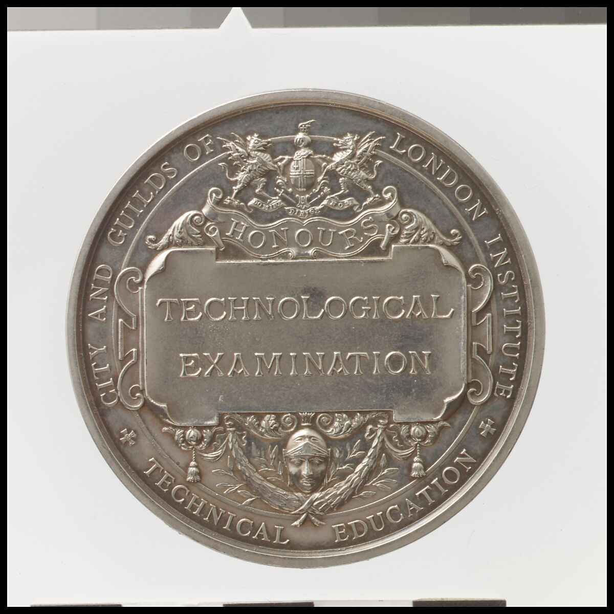 Prince Albert Technological Exam Medal, Medalist: Leonard Charles Wyon (British, London 1826–1891 London), Silver, British