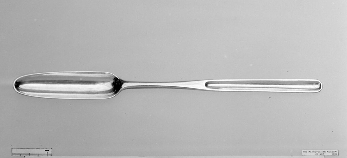 Marrow scoop, William Watkins (entered 1756), Silver, British, London 