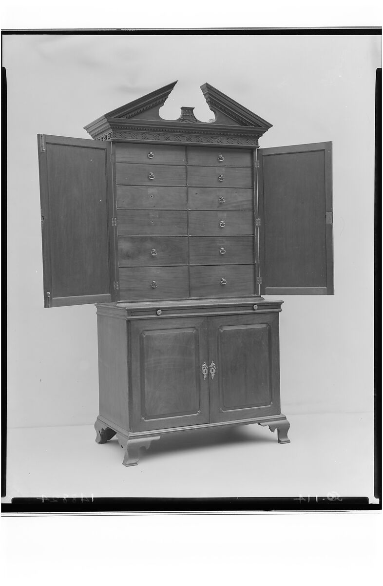 Clothes Press, Attributed to Thomas Affleck (1740–1795), Mahogany, yellow pine, eastern white cedar, tulip poplar, American