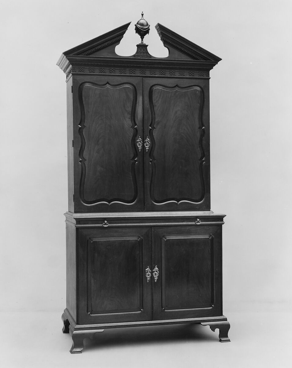 Clothes Press, Attributed to Thomas Affleck (1740–1795), Mahogany, yellow pine, eastern white cedar, tulip poplar, American