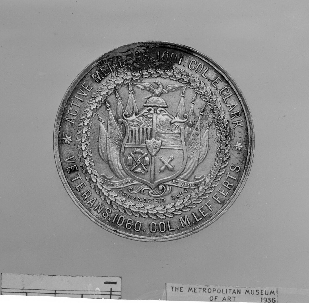 Commemorating the visit of the Seventh Regiment and the Veteran Corps, N.G.S  N.Y. to the Centennial Exhibition of 1876, SC. Demarest, Silver, American